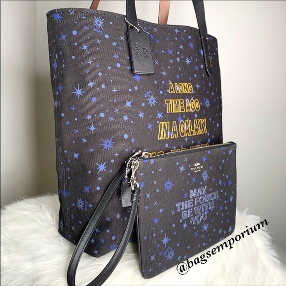 Coach x Star Wars Large Canvas Tote Pouch Set - Picture 3 of 8